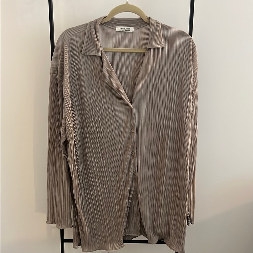 Aland Women's Beige Pleated Top